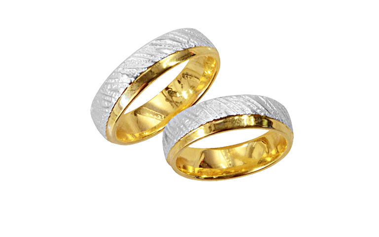 45309+45310-wedding rings, gold 750
